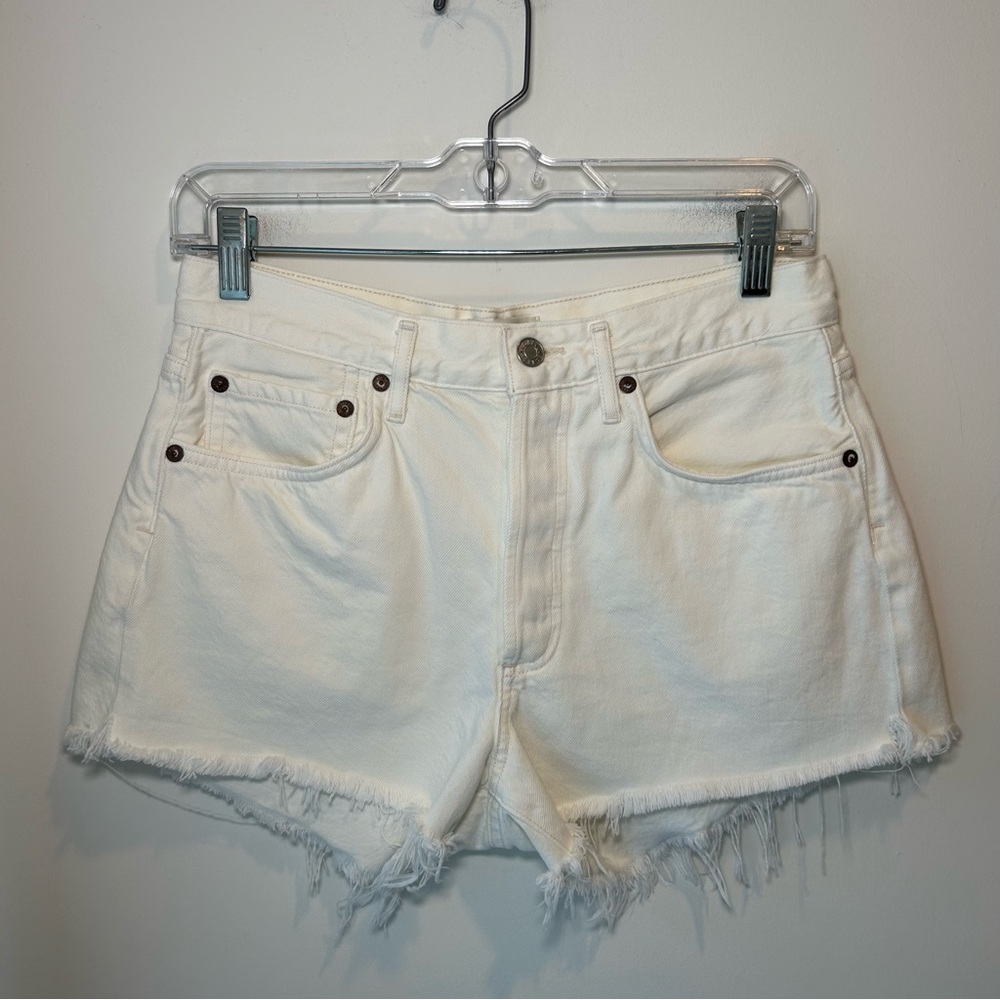 Agolde Parker Short White/Cream Size 26 - Picture 2 of 10